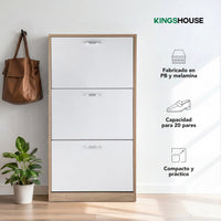Thumbnail for Mueble Zapatero Grande Organizador 3 Cajones Compacto