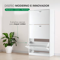 Thumbnail for Mueble Zapatero Grande Organizador 3 Cajones Compacto
