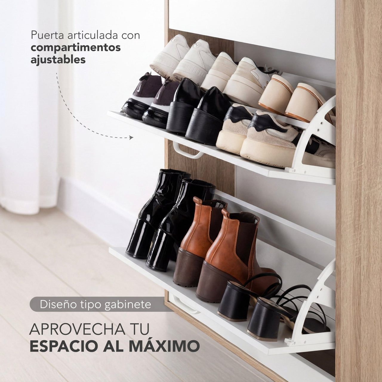 Mueble Zapatero Grande Organizador 3 Cajones Compacto