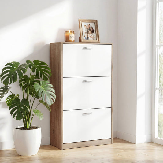 Mueble Zapatero Grande Organizador 3 Cajones CompactoSH3-BLM