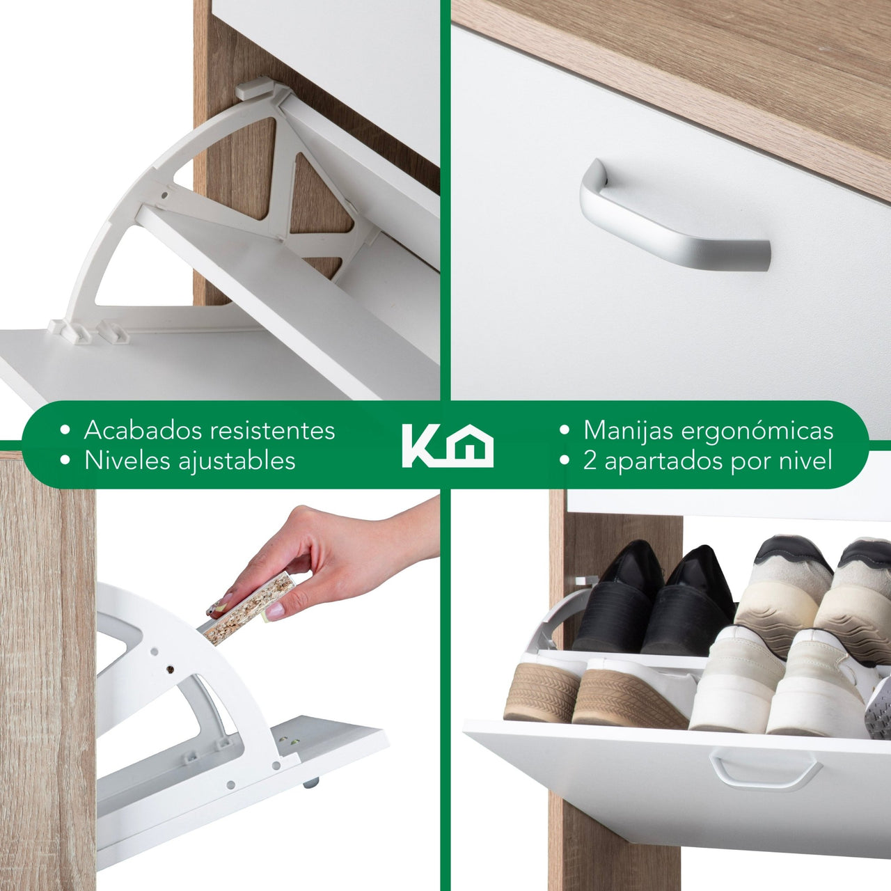 Mueble Zapatero Grande Organizador 3 Cajones Compacto