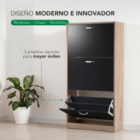 Thumbnail for Mueble Zapatero Grande Organizador 3 Cajones Compacto