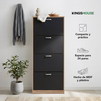 Thumbnail for Mueble Zapatero Organizador Calzado 4 Cajones Madera