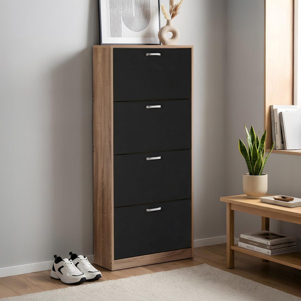 Mueble Zapatero Organizador Calzado 4 Cajones Madera