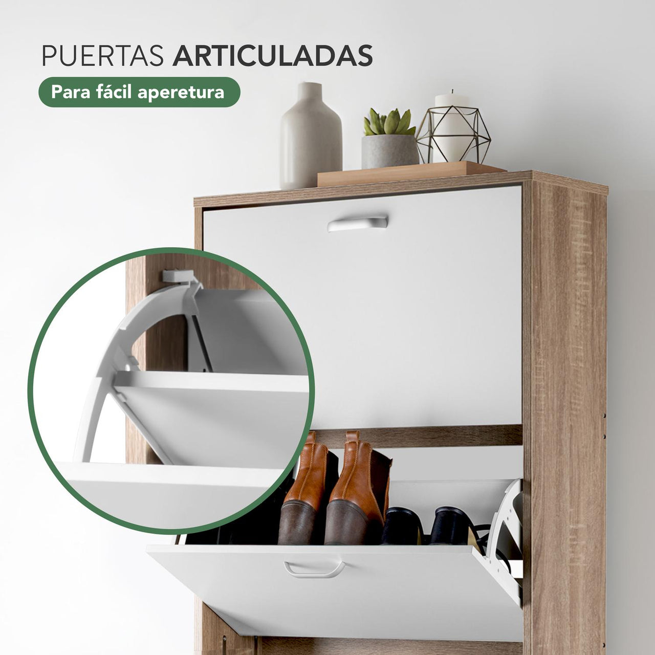 Mueble Zapatero Organizador Calzado 4 Cajones Madera