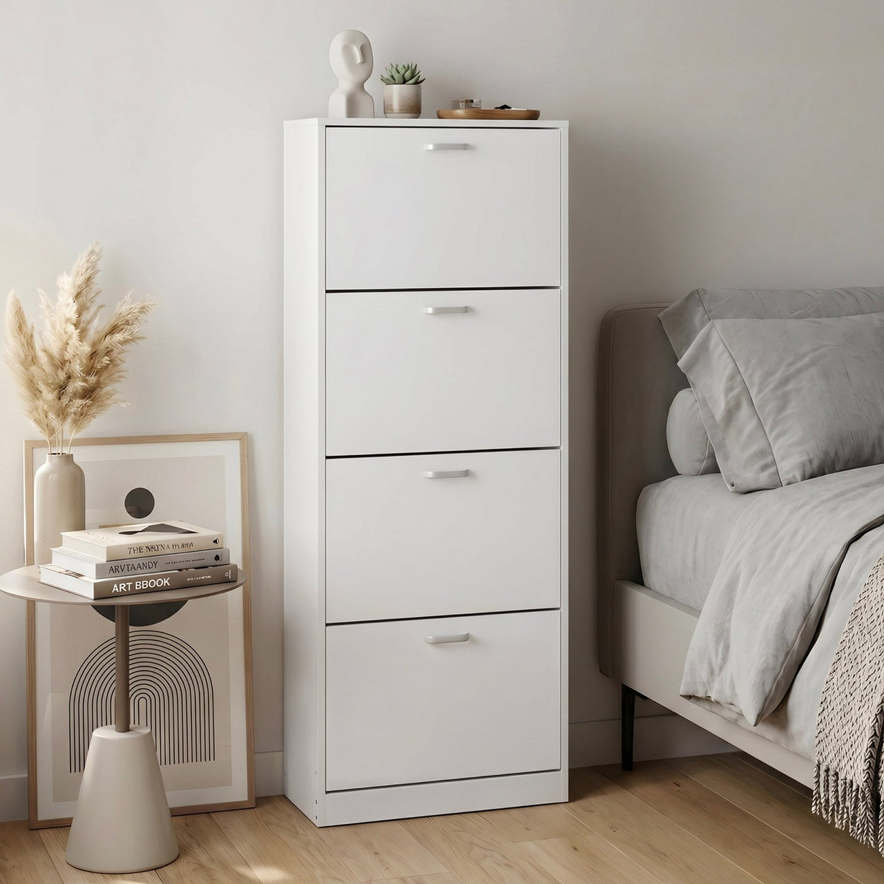 Mueble Zapatero Organizador Calzado 4 Cajones Madera