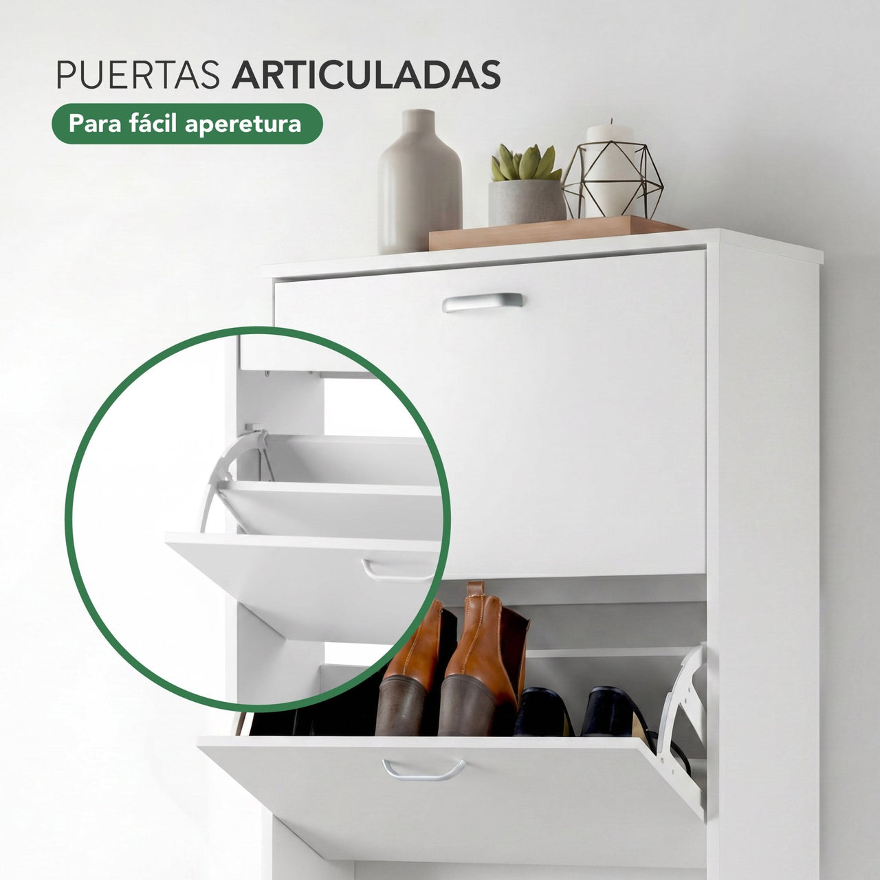 Mueble Zapatero Organizador Calzado 4 Cajones Madera