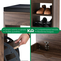 Thumbnail for Mueble Zapatero Organizador Zapatos con Taburete