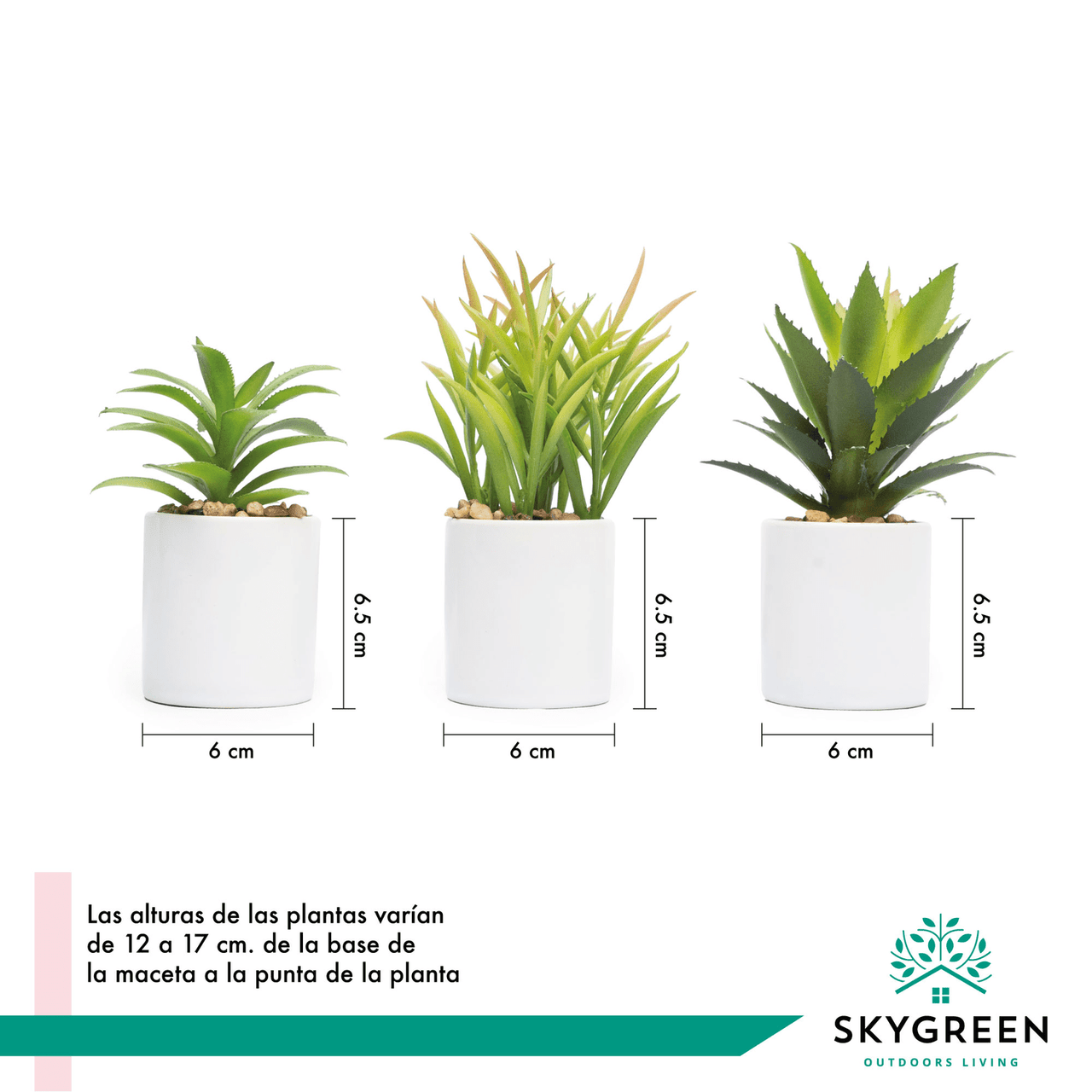Paquete De 6 Plantas Pequeñas Artificiales Decoracion Hogar