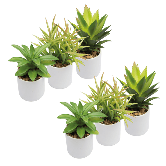 Paquete De 6 Plantas Pequeñas Artificiales Decoracion HogarSKYFCONT6