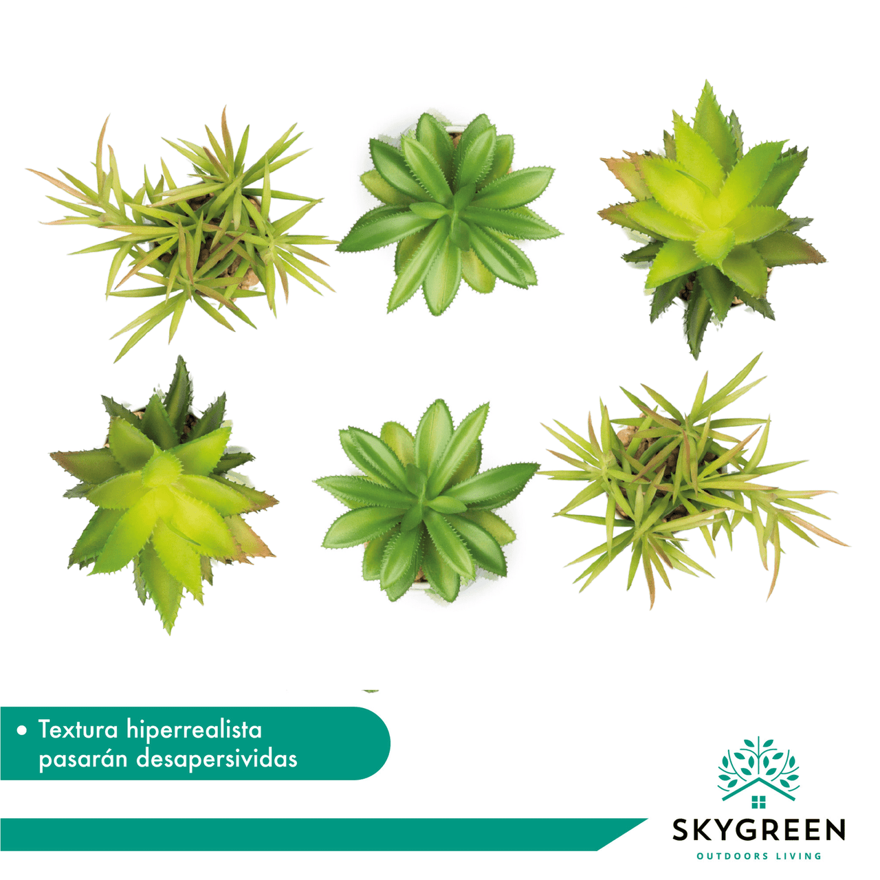 Paquete De 6 Plantas Pequeñas Artificiales Decoracion Hogar