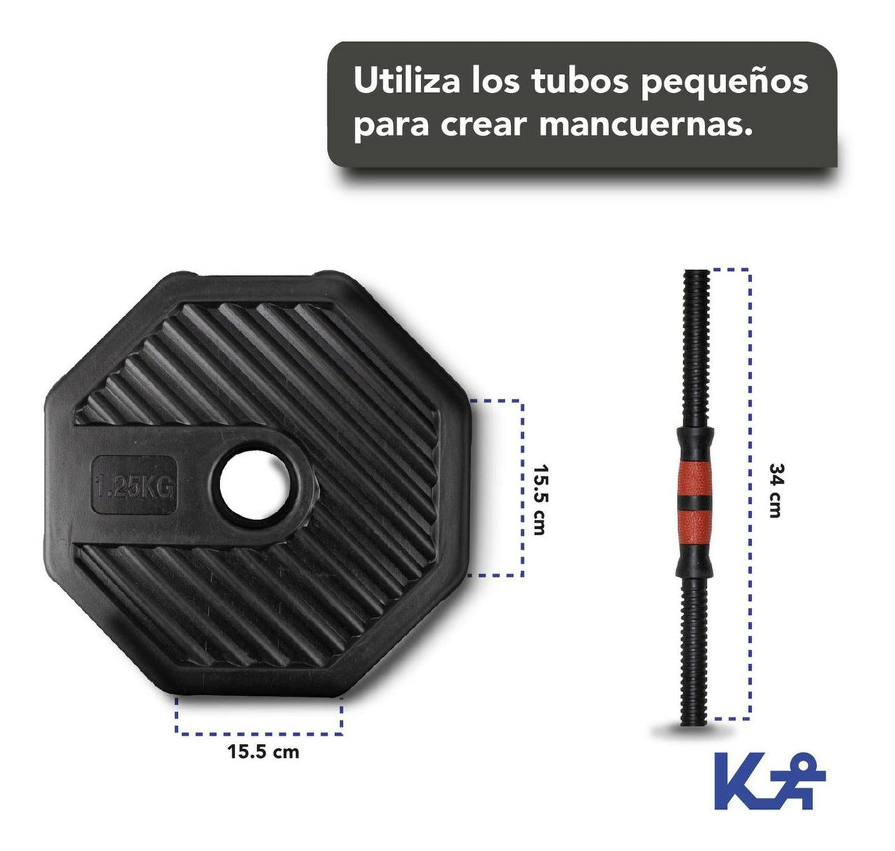Pesas Set Entrenamiento 4 en 1 Mancuernas hasta 10 kg
