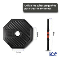 Thumbnail for Pesas Set Entrenamiento 4 en 1 Mancuernas hasta 10 kg