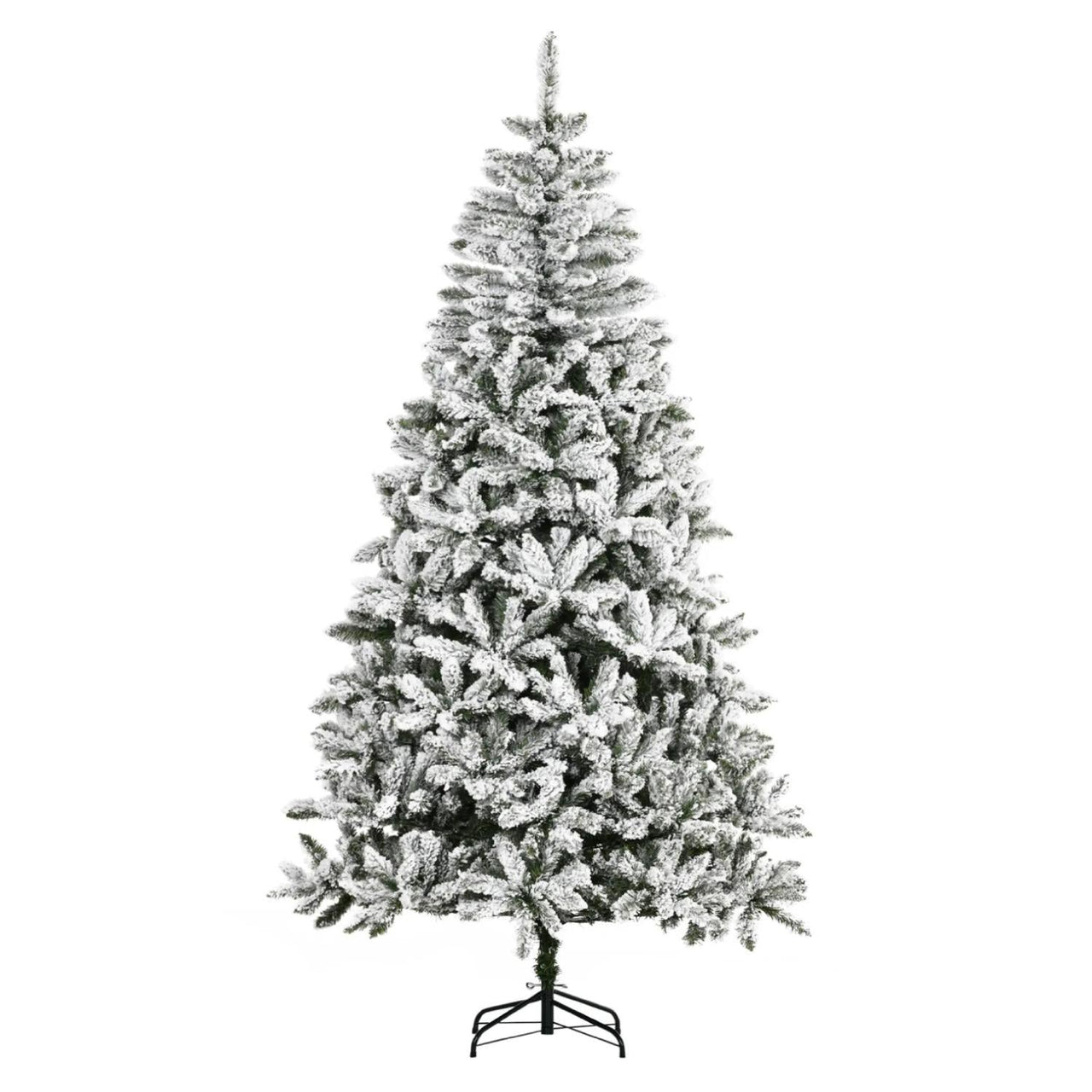 Pino de Navidad Nevado 2.10 m con 1000 Ramas Decoración