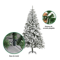 Thumbnail for Pino de Navidad Nevado 2.10 m con 1000 Ramas Decoración