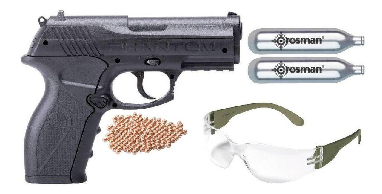 Pistola + Co2 + Municiones Gafas Kit Tiro Deportivo Crosman