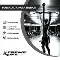 Thumbnail for Polea Alta Remo Ajustable Con Agarre Para Banco Gimnasio