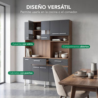Thumbnail for Rack Alacena de Cocina de Madera con 10 Puertas 2 Cajones