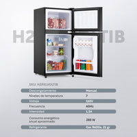 Thumbnail for Refrigerador Frigobar 85 L 3 Pies Doble Puerta Congelador