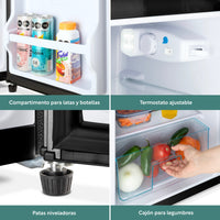 Thumbnail for Refrigerador Frigobar 85 L 3 Pies Doble Puerta Congelador