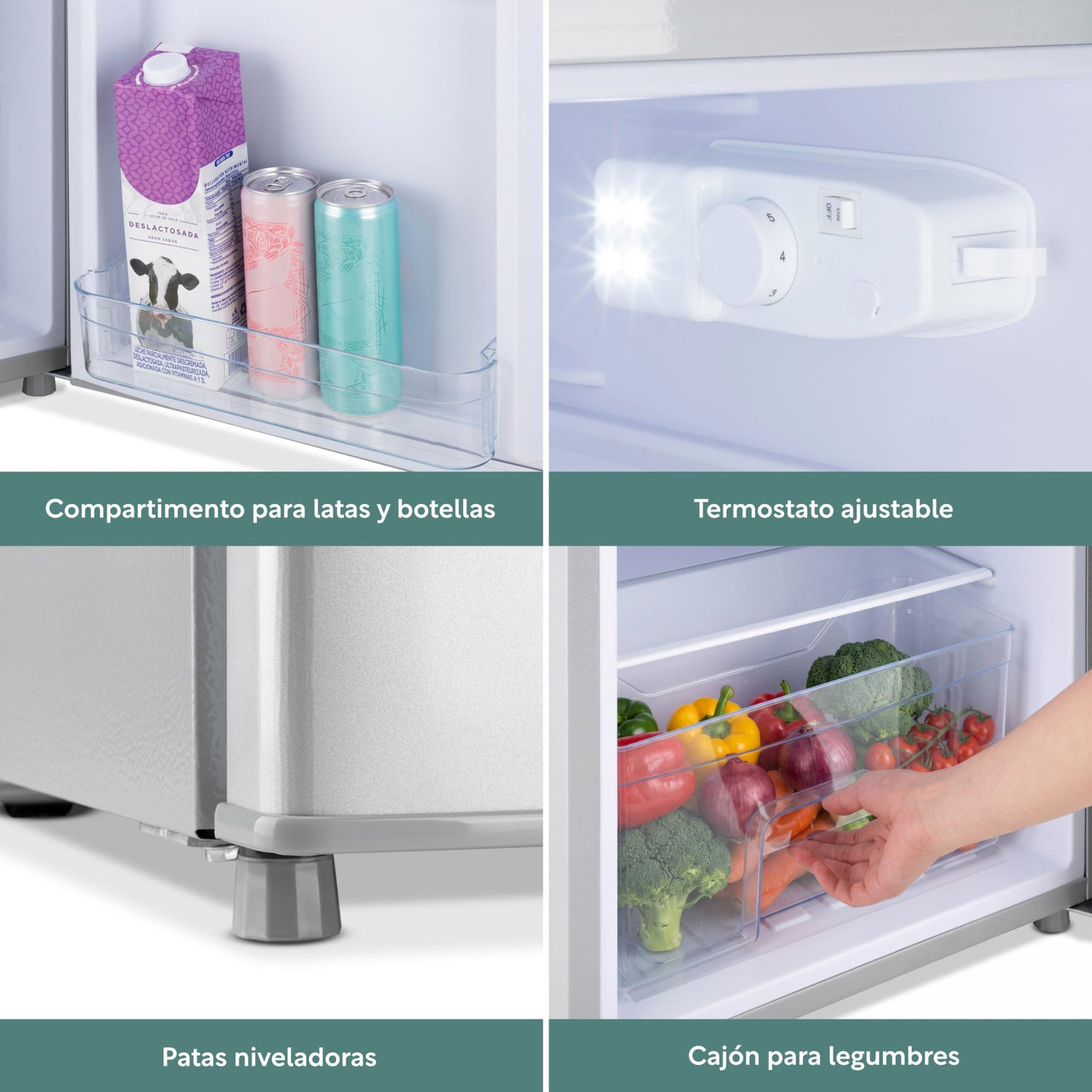 Refrigerador Frigobar con Congelador 140 L 5 Pies 2 Puertas