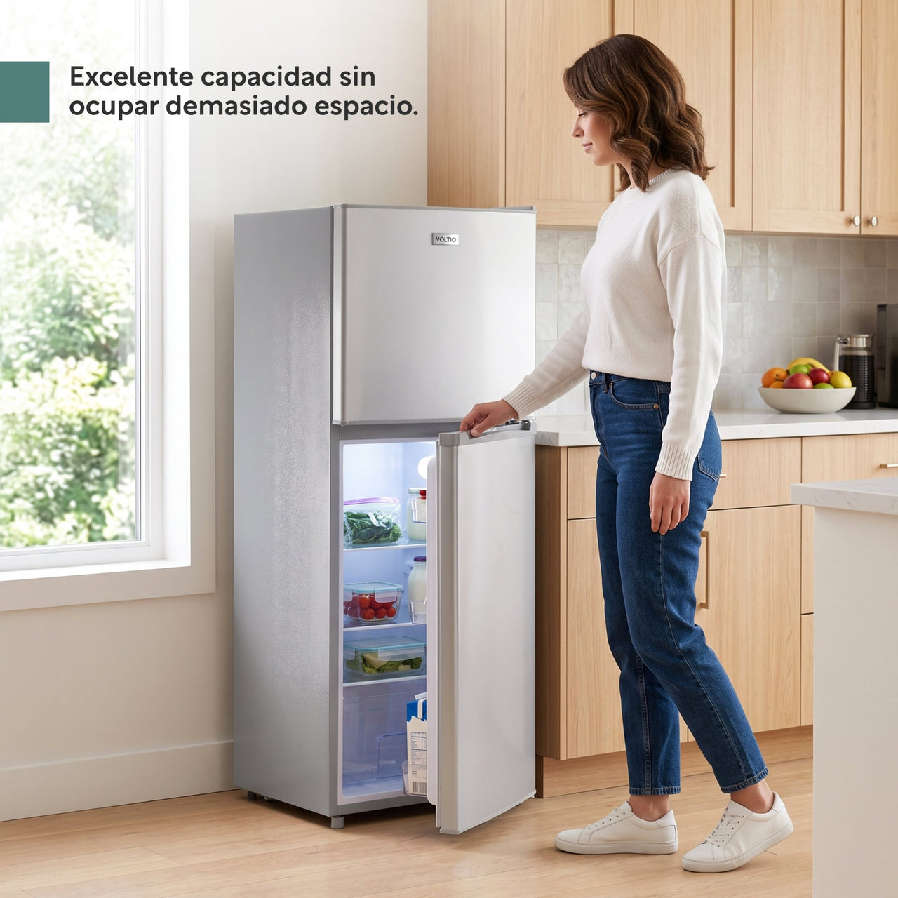 Refrigerador Frigobar con Congelador 140 L 5 Pies 2 Puertas