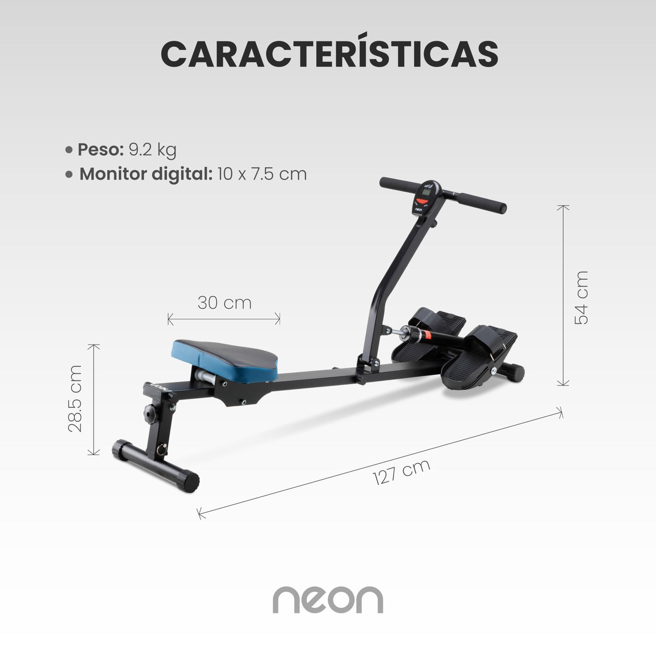 Remadora Hidráulica Plegable 12 Niveles Con Monitor Digital