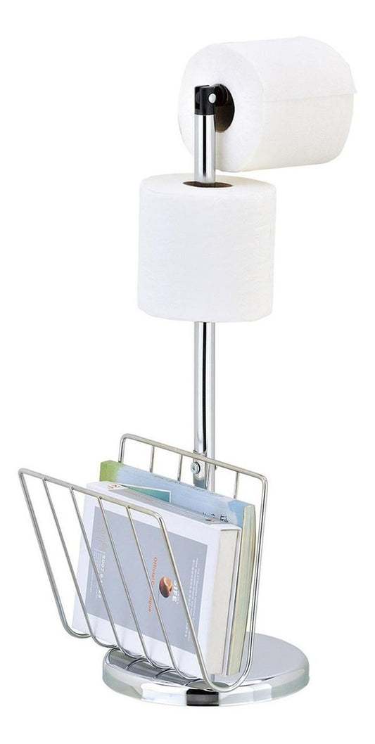 Revistero De Pie Poratorrollos Acero Cromado Namaro Design428107