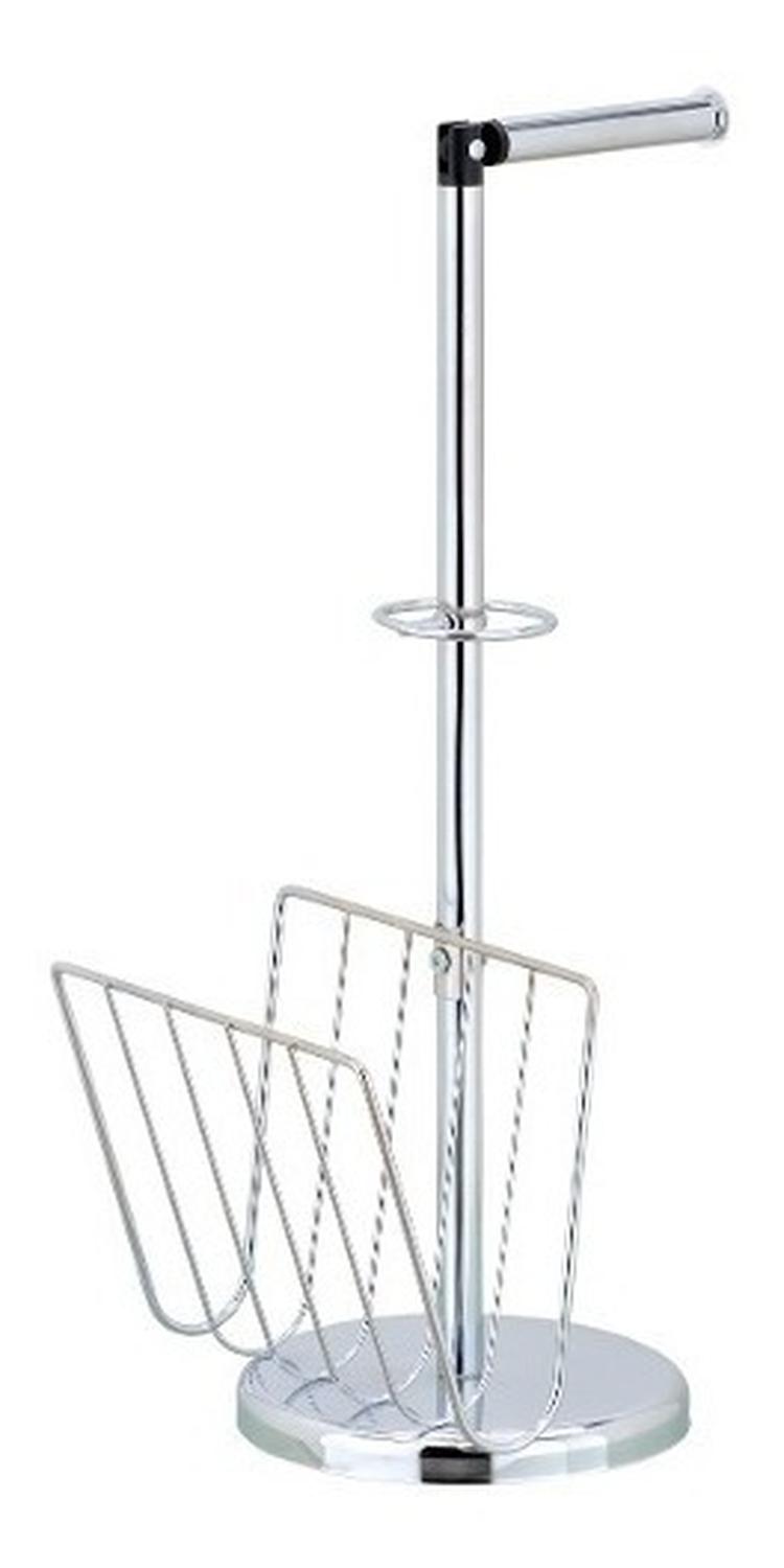 Revistero De Pie Poratorrollos Acero Cromado Namaro Design