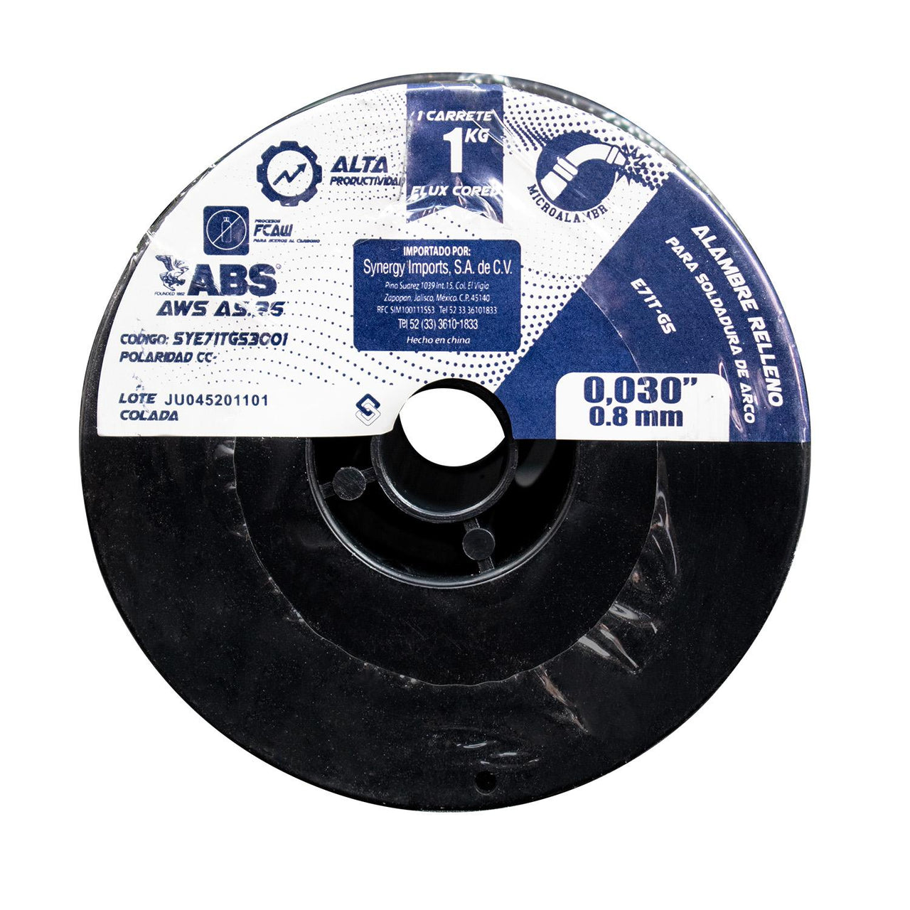 Rollo Alambre Soldar Relleno Flux Core 0.030 x 1 Kg Synergy