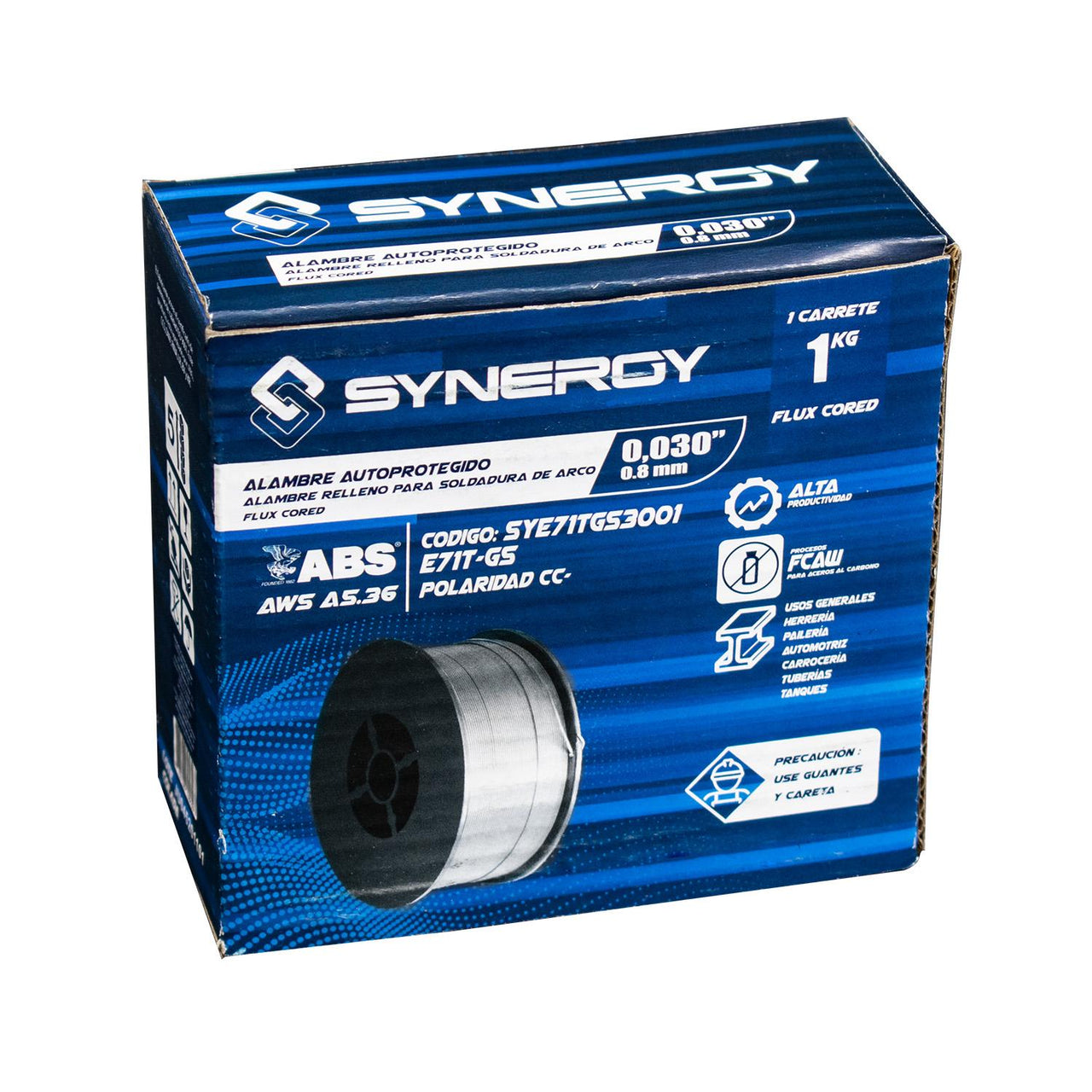 Rollo Alambre Soldar Relleno Flux Core 0.030 x 1 Kg Synergy