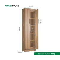 Thumbnail for Ropero Closet Armario de Madera 2 Puertas y 5 Entrepaños