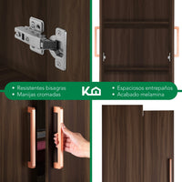 Thumbnail for Ropero Closet Armario de Madera 2 Puertas y 5 Entrepaños