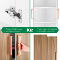 Thumbnail for Ropero Closet Armario de Madera 2 Puertas y 5 Entrepaños