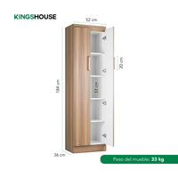 Thumbnail for Ropero Closet Armario de Madera 2 Puertas y 5 Entrepaños