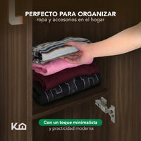 Thumbnail for Ropero Closet Armario de Madera 2 Puertas y 5 Entrepaños