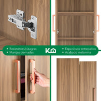 Thumbnail for Ropero Closet Armario de Madera 2 Puertas y 5 Entrepaños