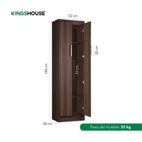 Thumbnail for Ropero Closet Armario de Madera 2 Puertas y 5 Entrepaños