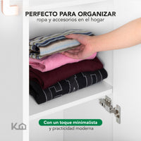 Thumbnail for Ropero Closet Armario de Madera 2 Puertas y 5 Entrepaños