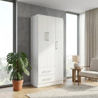 Thumbnail for Ropero Closet Armario Ropa de Madera 3 Puertas y 2 Cajones