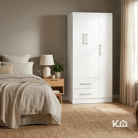 Thumbnail for Ropero Closet Armario Ropa de Madera 3 Puertas y 2 Cajones