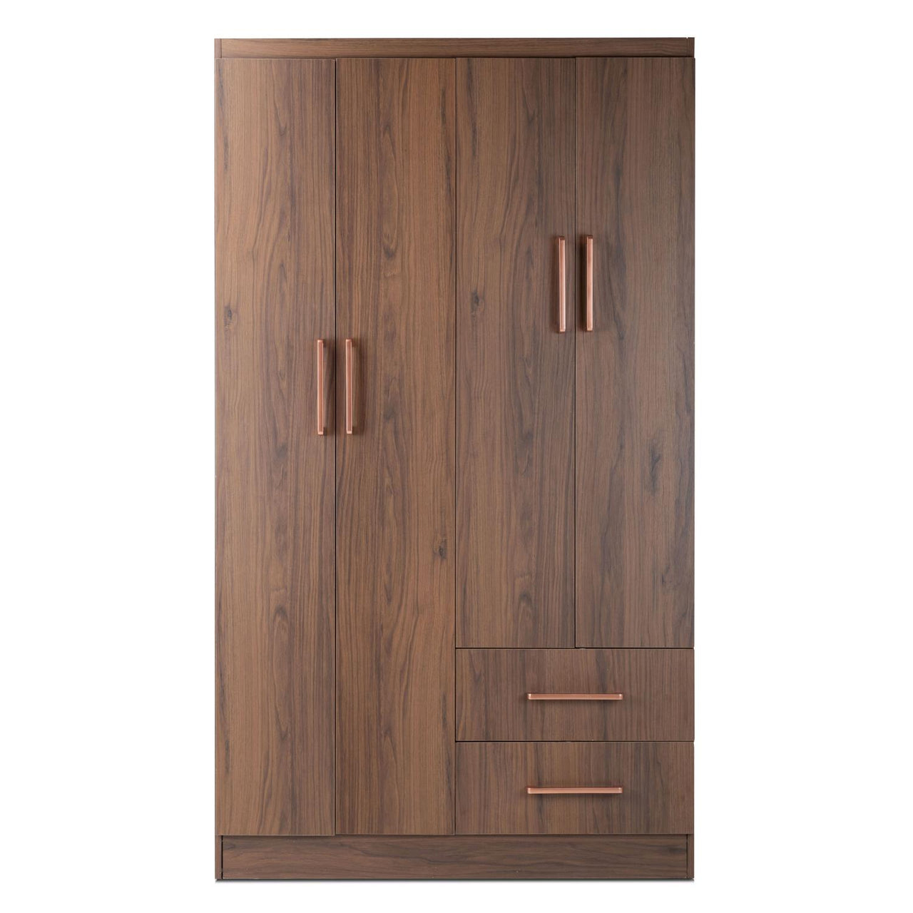 Ropero Closet Armario Ropa de Madera 4 Puertas y 2 Cajones