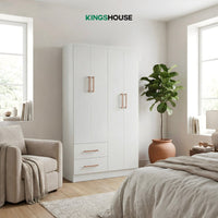 Thumbnail for Ropero Closet Armario Ropa de Madera 4 Puertas y 2 Cajones