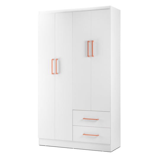 Ropero Closet Armario Ropa de Madera 4 Puertas y 2 CajonesDRE4-CAO