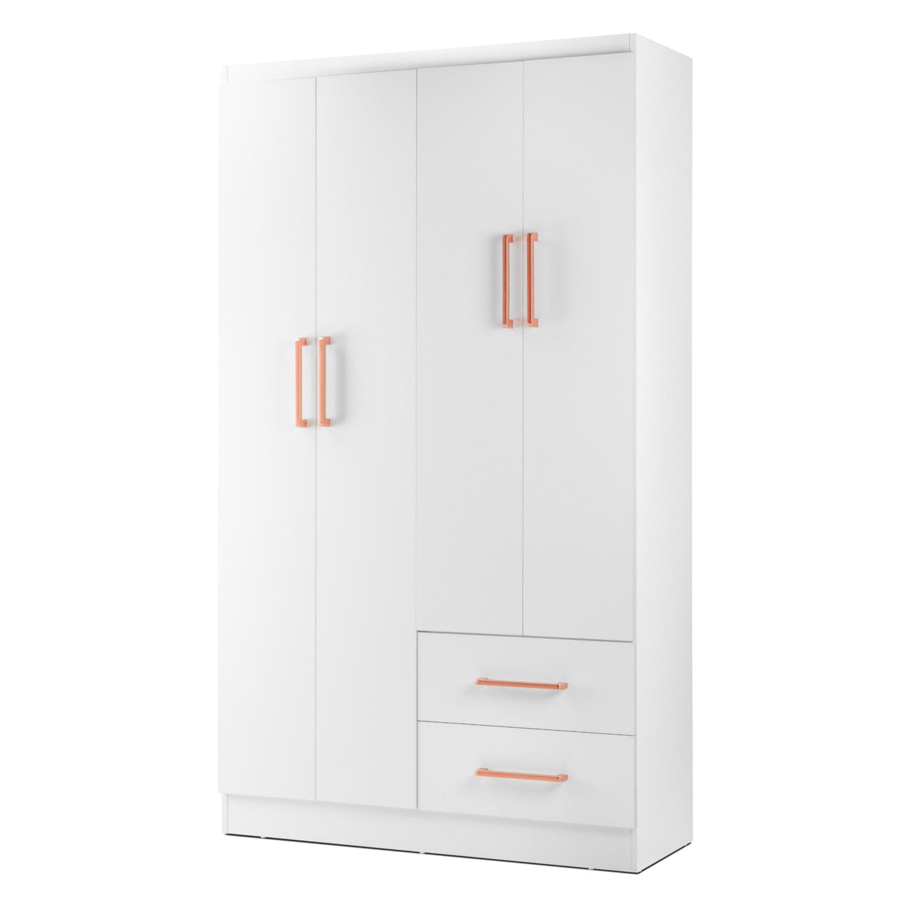 Ropero Closet Armario Ropa de Madera 4 Puertas y 2 Cajones