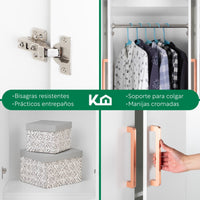 Thumbnail for Ropero Closet Armario Ropa de Madera 4 Puertas y 2 Cajones