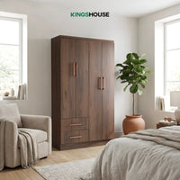 Thumbnail for Ropero Closet Armario Ropa de Madera 4 Puertas y 2 Cajones