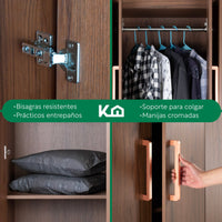 Thumbnail for Ropero Closet Armario Ropa de Madera 6 Puertas y 2 Cajones
