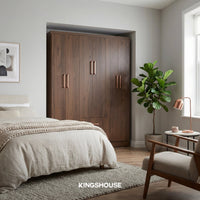 Thumbnail for Ropero Closet Armario Ropa de Madera 6 Puertas y 2 Cajones