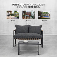 Thumbnail for Sala Exterior Juego Para Jardín Exterior Silver Textilene